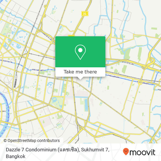 Dazzle 7 Condominium (แดซเซิล), Sukhumvit 7 map