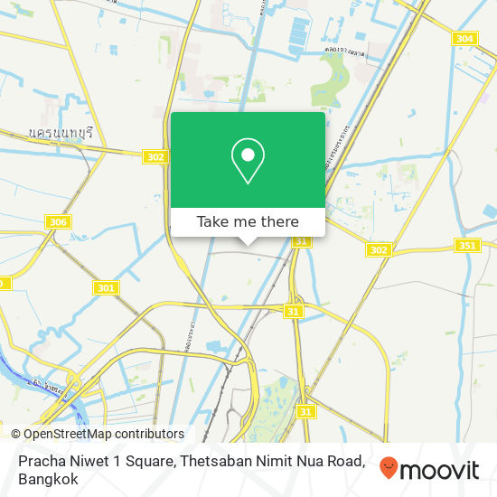 Pracha Niwet 1 Square, Thetsaban Nimit Nua Road map