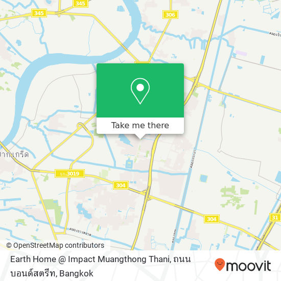 Earth Home @ Impact Muangthong Thani, ถนน บอนด์สตรีท map