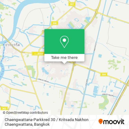 Chaengwattana-Parkkred 30 / Kritsada Nakhon Chaengwattana map