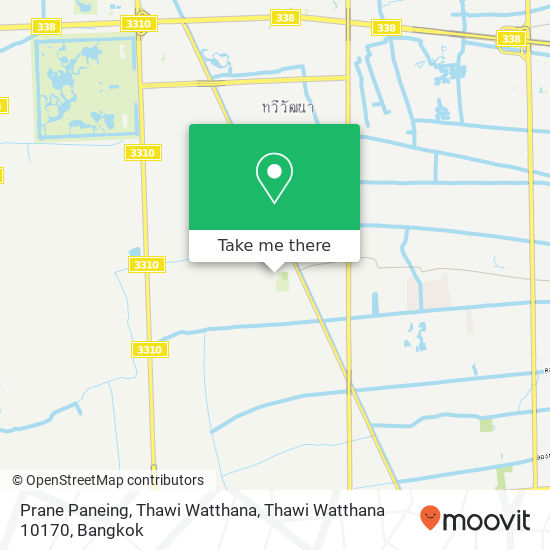 Prane Paneing, Thawi Watthana, Thawi Watthana 10170 map