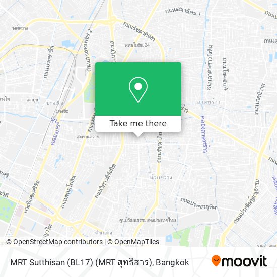 MRT Sutthisan (BL17) (MRT สุทธิสาร) map