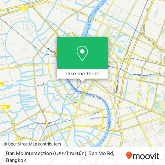 Ban Mo Intersection (แยกบ้านหม้อ), Ban Mo Rd map