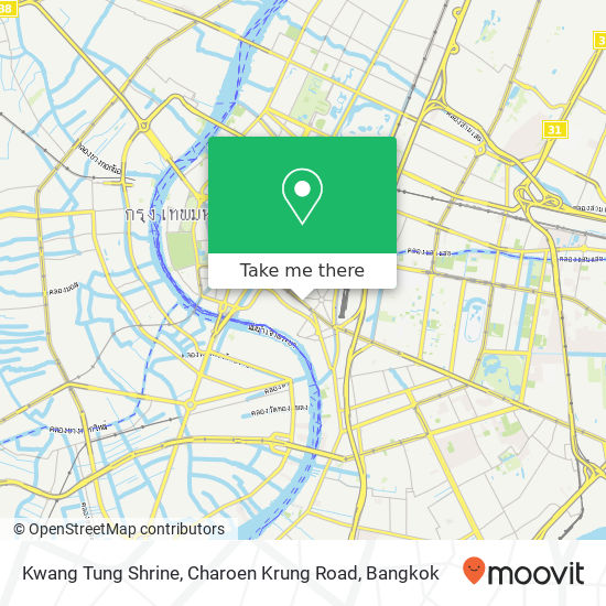 Kwang Tung Shrine, Charoen Krung Road map