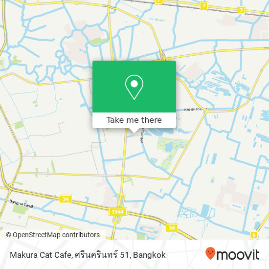 Makura Cat Cafe, ศรีนครินทร์ 51 map