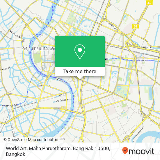 World Art, Maha Phruetharam, Bang Rak 10500 map