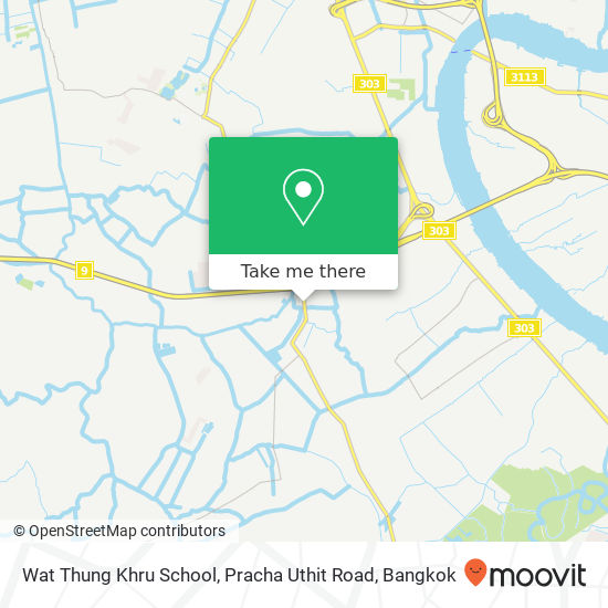 Wat Thung Khru School, Pracha Uthit Road map