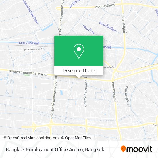 Bangkok Employment Office Area 6 map