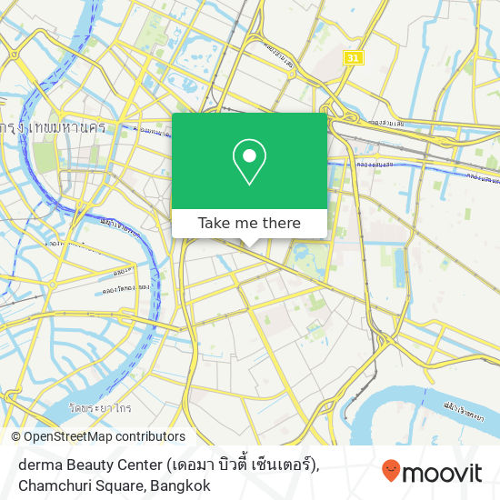 derma Beauty Center (เดอมา บิวตี้ เซ็นเตอร์), Chamchuri Square map