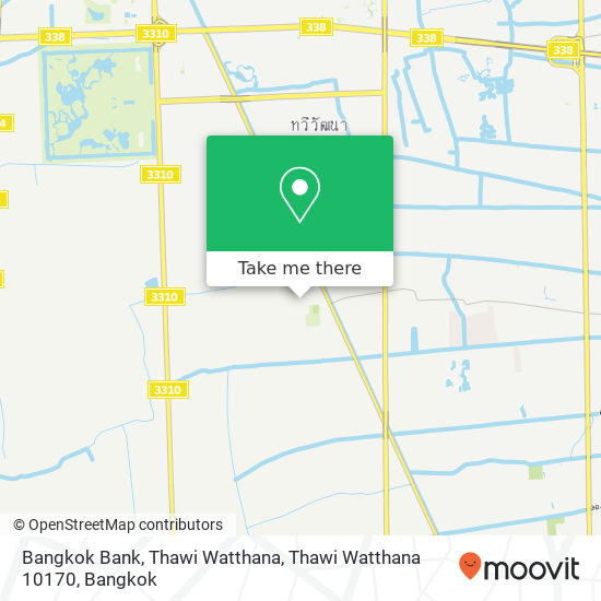 Bangkok Bank, Thawi Watthana, Thawi Watthana 10170 map