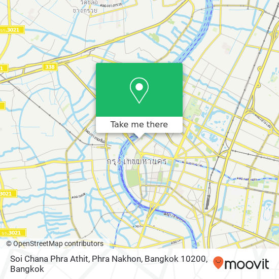 Soi Chana Phra Athit, Phra Nakhon, Bangkok 10200 map