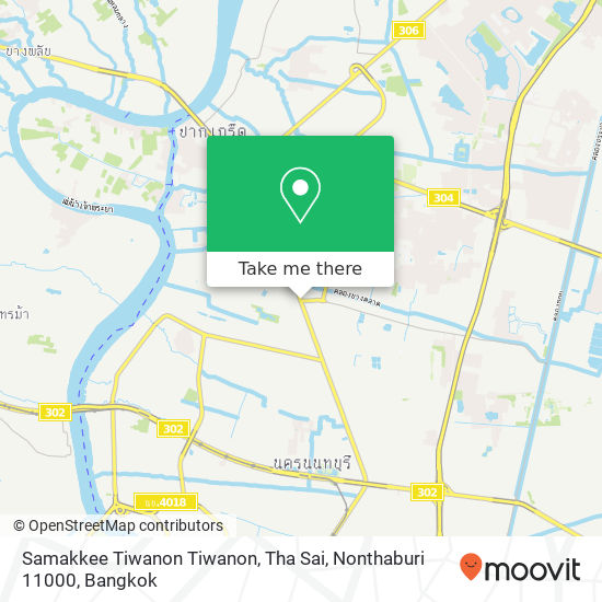 Samakkee Tiwanon Tiwanon, Tha Sai, Nonthaburi 11000 map