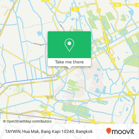 TAYWIN, Hua Mak, Bang Kapi 10240 map