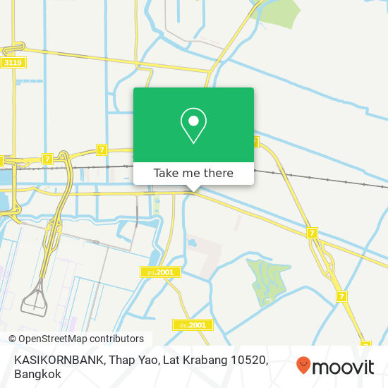 KASIKORNBANK, Thap Yao, Lat Krabang 10520 map