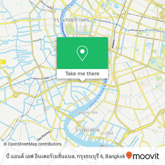 บี แอนด์ เอฟ อินเตอร์เนชั่นแนล, กรุงธนบุรี 6 map
