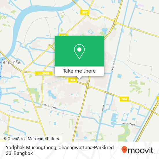 Yodphak Mueangthong, Chaengwattana-Parkkred 33 map