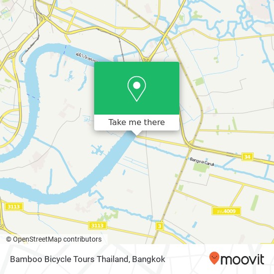 Bamboo Bicycle Tours Thailand map