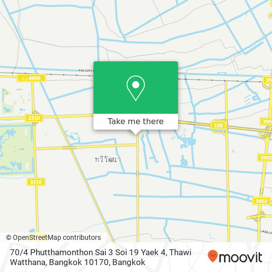 70 / 4 Phutthamonthon Sai 3 Soi 19 Yaek 4, Thawi Watthana, Bangkok 10170 map