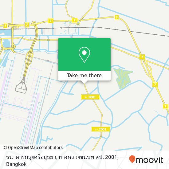 ธนาคารกรุงศรีอยุธยา, ทางหลวงชนบท สป. 2001 map