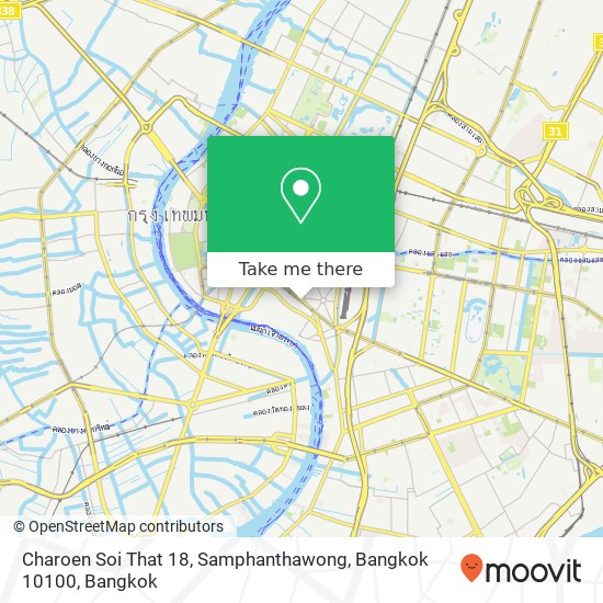 Charoen Soi That 18, Samphanthawong, Bangkok 10100 map