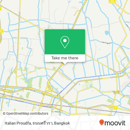 Italian Proudfa, ถนนศรีวรา map