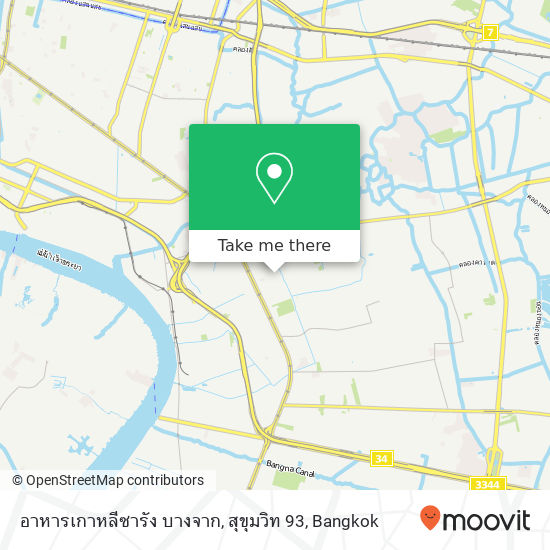 อาหารเกาหลีซารัง บางจาก, สุขุมวิท 93 map