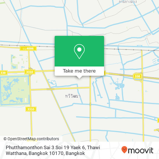 Phutthamonthon Sai 3 Soi 19 Yaek 6, Thawi Watthana, Bangkok 10170 map