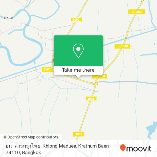 ธนาคารกรุงไทย, Khlong Maduea, Krathum Baen 74110 map