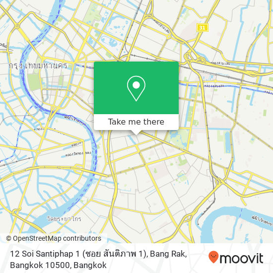 12 Soi Santiphap 1 (ซอย สันติภาพ 1), Bang Rak, Bangkok 10500 map