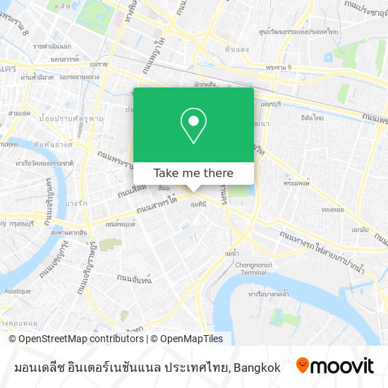 มอนเดลีซ อินเตอร์เนชันแนล ประเทศไทย map