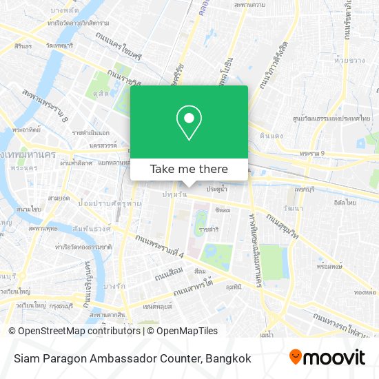 Siam Paragon Ambassador Counter map