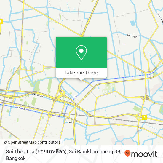 Soi Thep Lila (ซอยเทพลีลา), Soi Ramkhamhaeng 39 map