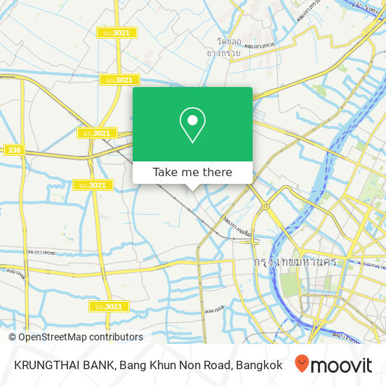 KRUNGTHAI BANK, Bang Khun Non Road map