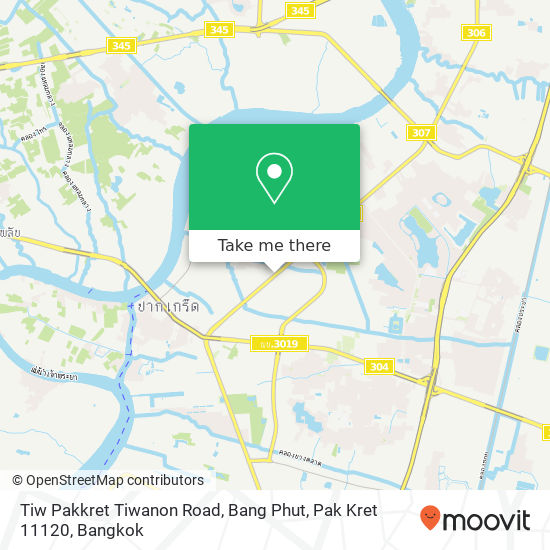 Tiw Pakkret Tiwanon Road, Bang Phut, Pak Kret 11120 map