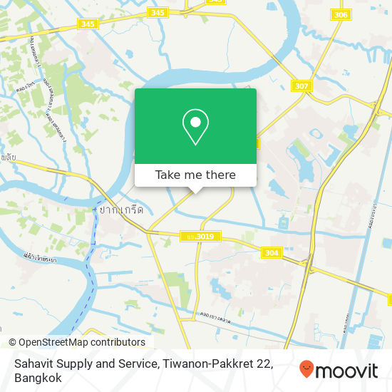 Sahavit Supply and Service, Tiwanon-Pakkret 22 map