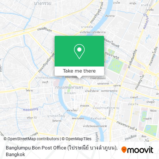 Banglumpu Bon Post Office (ไปรษณีย์ บางลำภูบน) map