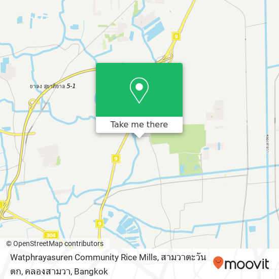 Watphrayasuren Community Rice Mills, สามวาตะวันตก, คลองสามวา map