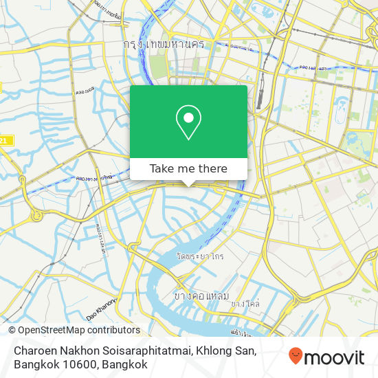 Charoen Nakhon Soisaraphitatmai, Khlong San, Bangkok 10600 map