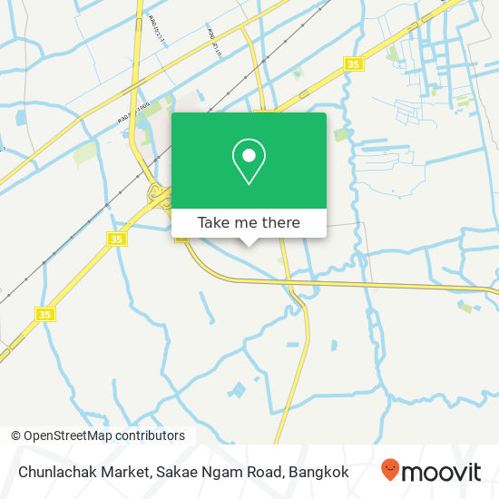Chunlachak Market, Sakae Ngam Road map