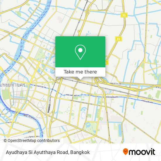 Ayudhaya Si Ayutthaya Road map