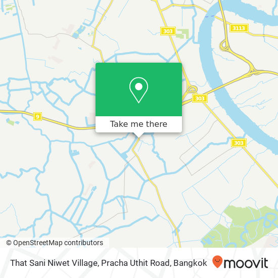 That Sani Niwet Village, Pracha Uthit Road map