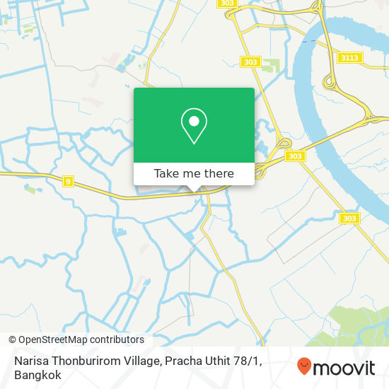 Narisa Thonburirom Village, Pracha Uthit 78 / 1 map