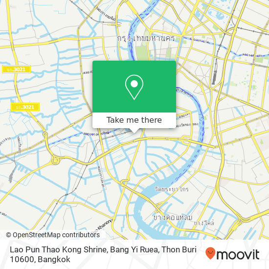 Lao Pun Thao Kong Shrine, Bang Yi Ruea, Thon Buri 10600 map