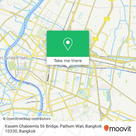 Kasem Chaloemla 56 Bridge, Pathum Wan, Bangkok 10330 map