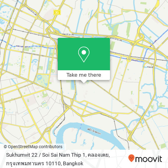 Sukhumvit 22 / Soi Sai Nam Thip 1, คลองเตย, กรุงเทพมหานคร 10110 map