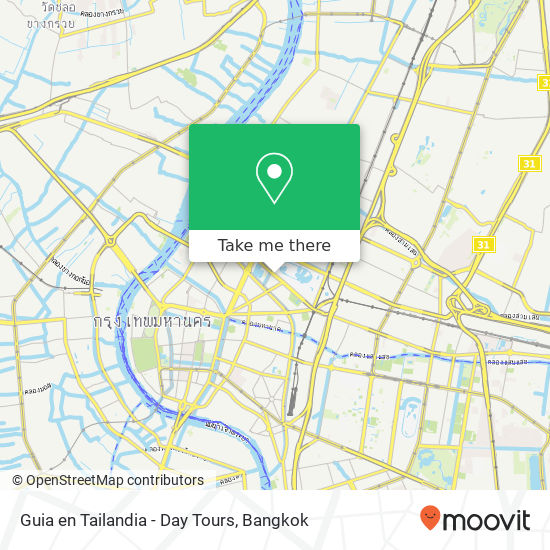 Guia en Tailandia - Day Tours map