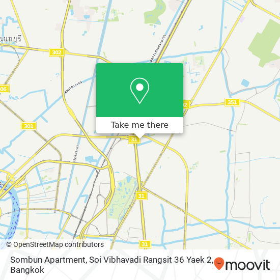 Sombun Apartment, Soi Vibhavadi Rangsit 36 Yaek 2 map