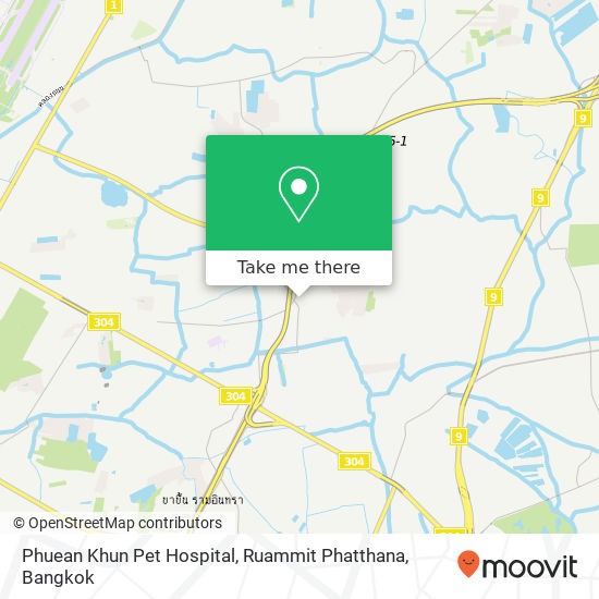 Phuean Khun Pet Hospital, Ruammit Phatthana map