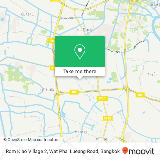 Rom Klao Village 2, Wat Phai Lueang Road map