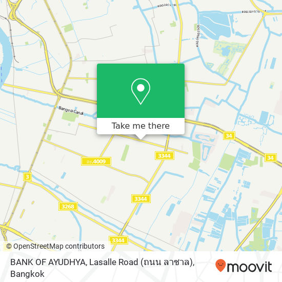 BANK OF AYUDHYA, Lasalle Road (ถนน ลาซาล) map